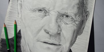 apprendre à dessiner le visage de l'acteur anthony hopkins