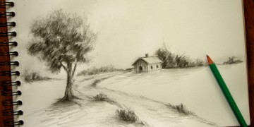 méthode pour dessiner un paysage de campagne sur le vif facilement