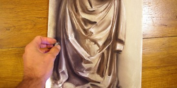 cours pour apprendre à dessiner un drapé aux pastels secs en sept étapes