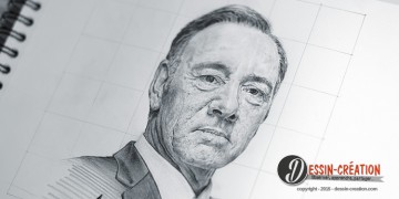 Voici une démonstration en vidéo ou vous verrez comment dessiner kevin Spacey héros de la série House of Cards