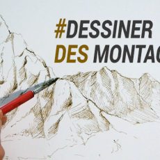 apprendre à dessiner des montagnes à l'encre en utilisant la plume avec dessin-creation