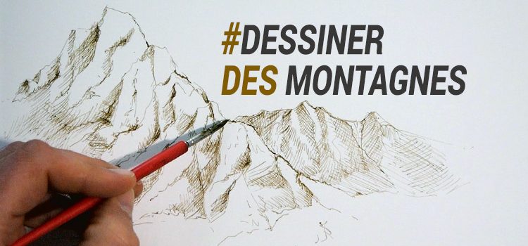 apprendre à dessiner des montagnes à l'encre en utilisant la plume avec dessin-creation