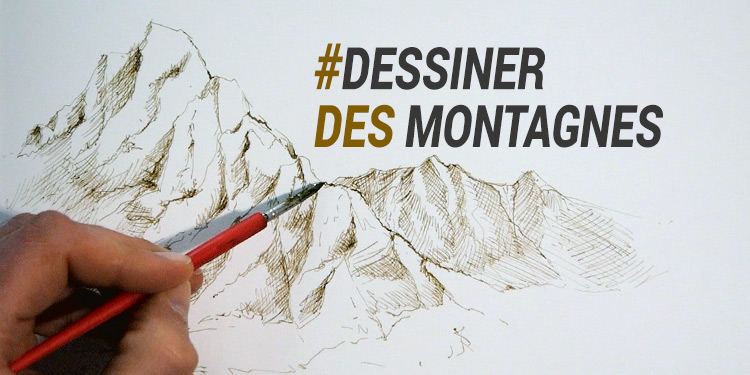 apprendre à dessiner des montagnes à l'encre en utilisant la plume avec dessin-creation