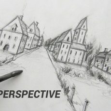 technique de base pour apprendre à dessiner un village en persective rapidement