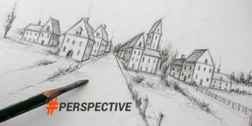 technique de base pour apprendre à dessiner un village en persective rapidement