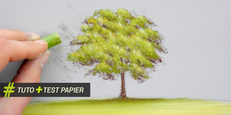 technique utile pour apprendre à peindre un arbre au pastel sec et bien choisir son papier