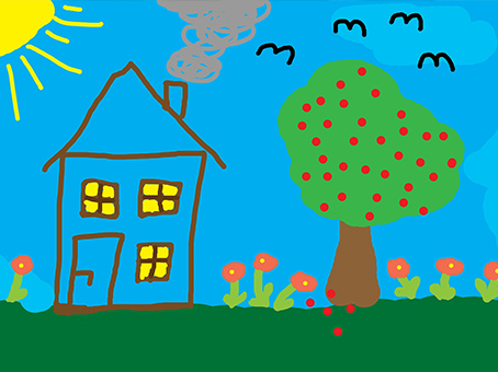 apprendre à dessiner une maison simplement comme un enfant