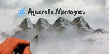 cours pour apprendre à peindre des montagnes à l'aquarelle et développer sa technique