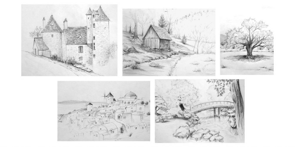 apprenez à dessiner des paysages sur le vif avec cette série de cours de dessin en ligne