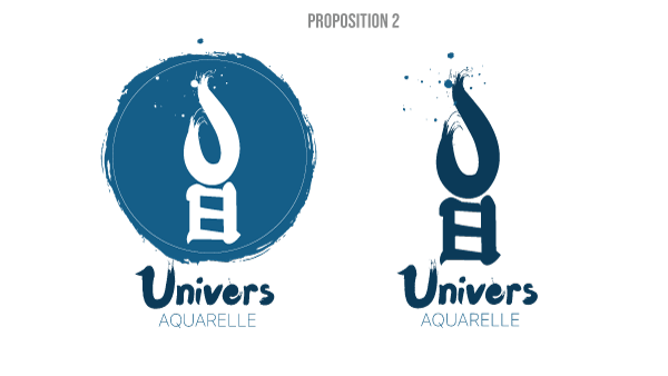 Deuxième version du logo univers aquarelle.
