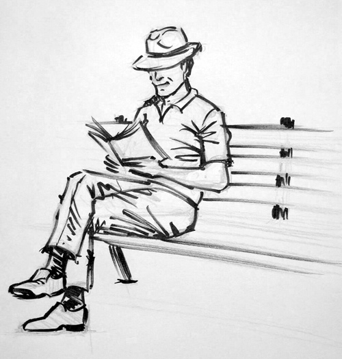 un exercice détaillé pour dessiner des personnages dans la rue