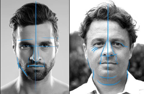 desisner des visages différents hommes cours pratique
